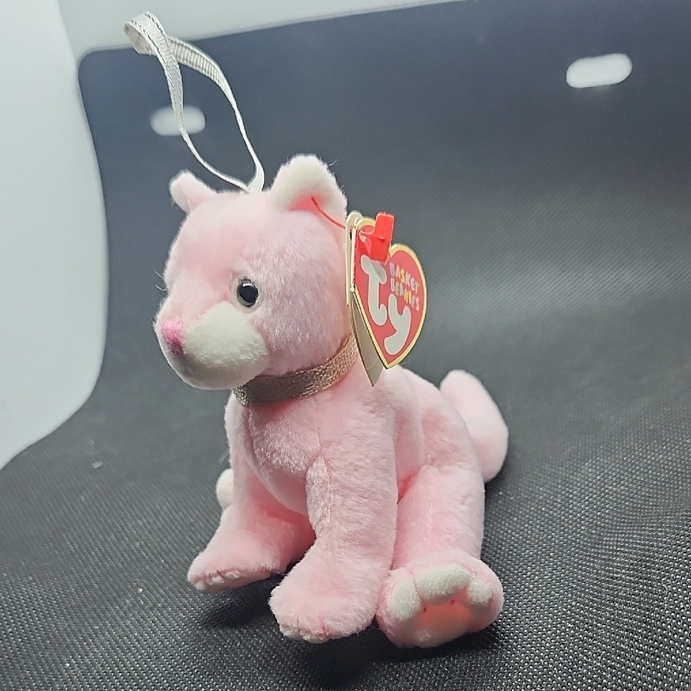 TY - Carnation Beanie Baby Pink Cat Plush
